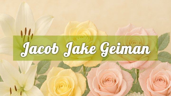 Jacob "Jake" Geiman, Cold Spring, KY